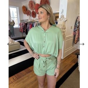 NWT Ramy Brook Daria short pistachio 2